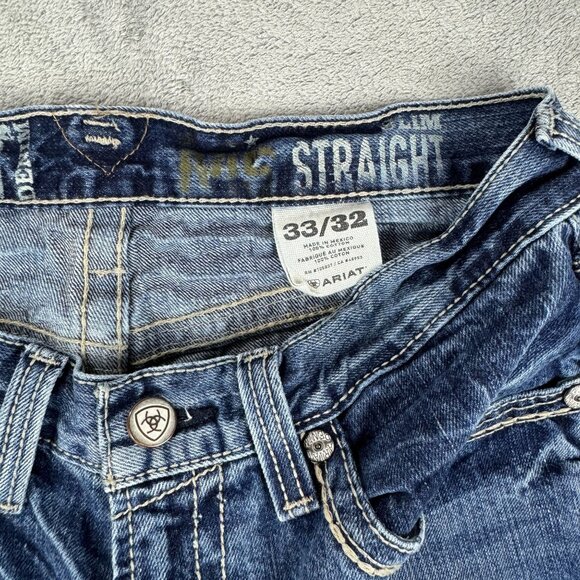 Ariat Men's Slim Straight Jeans - Blue - Picture 4 of 10